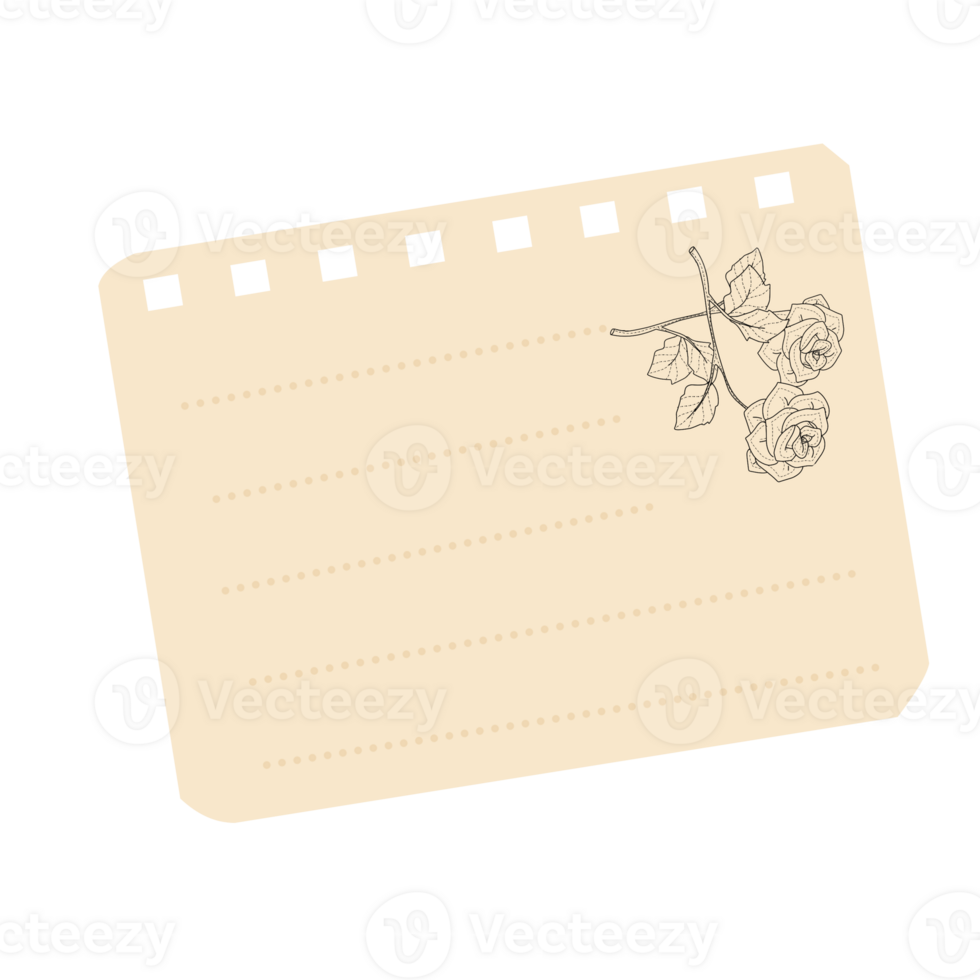Aesthetic sticky notes design illustration png