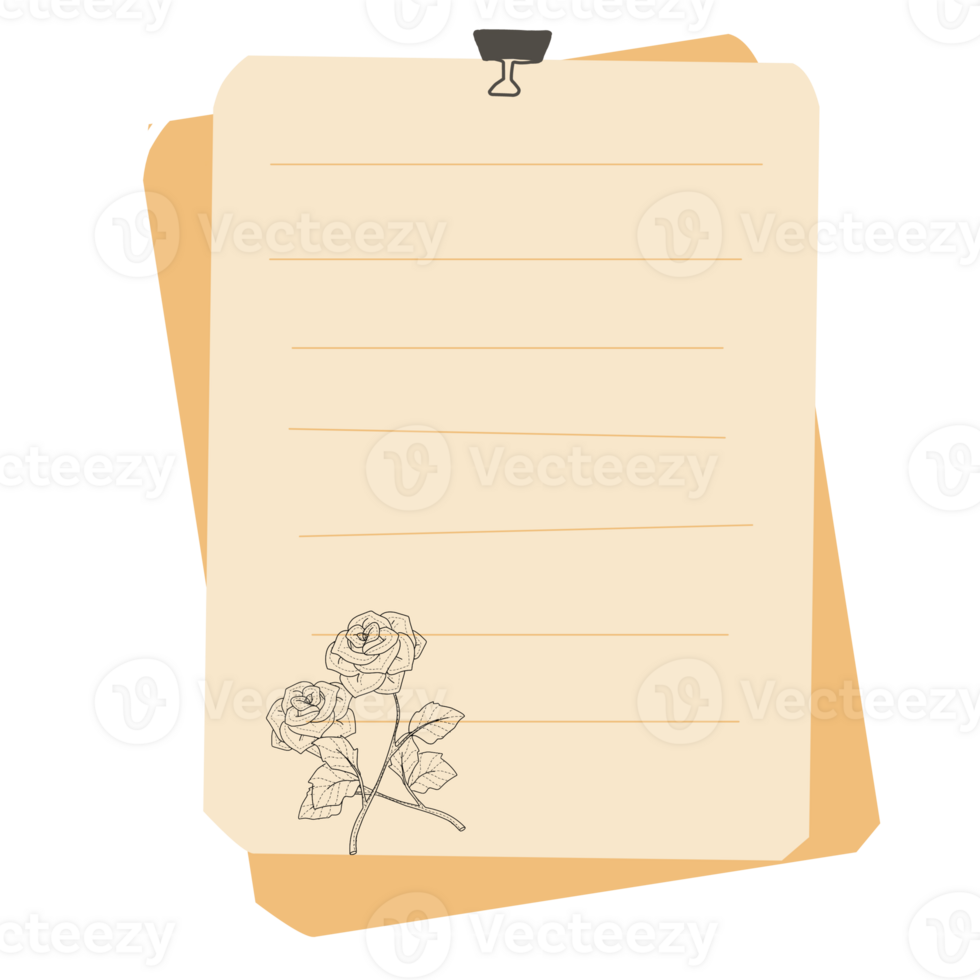 Aesthetic sticky notes design illustration png