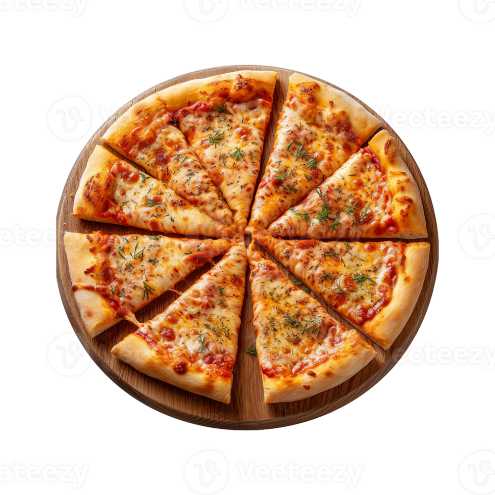 delicioso rebanadas de queso Mozzarella Pizza en transparente antecedentes png