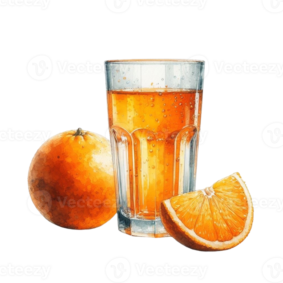 orange juice with a glass and half of an orange png