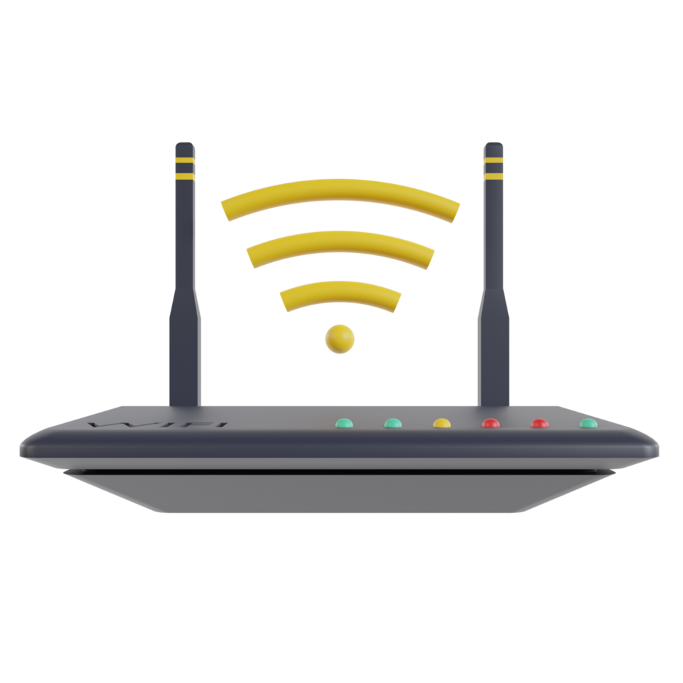 3d Wifi enrutador ilustración icono png