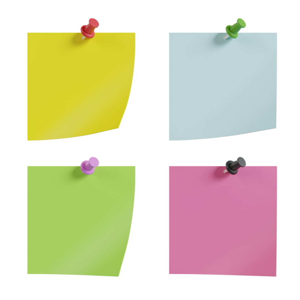 3d Sticky Notes Illustration Icon png