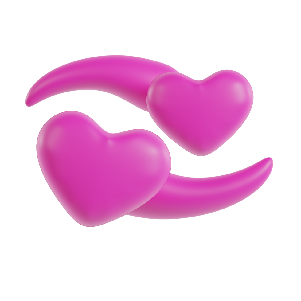 3d Pink Revolving Hearts Emoji png