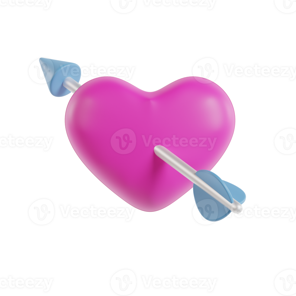 3d Heart With Arrow Emoji png