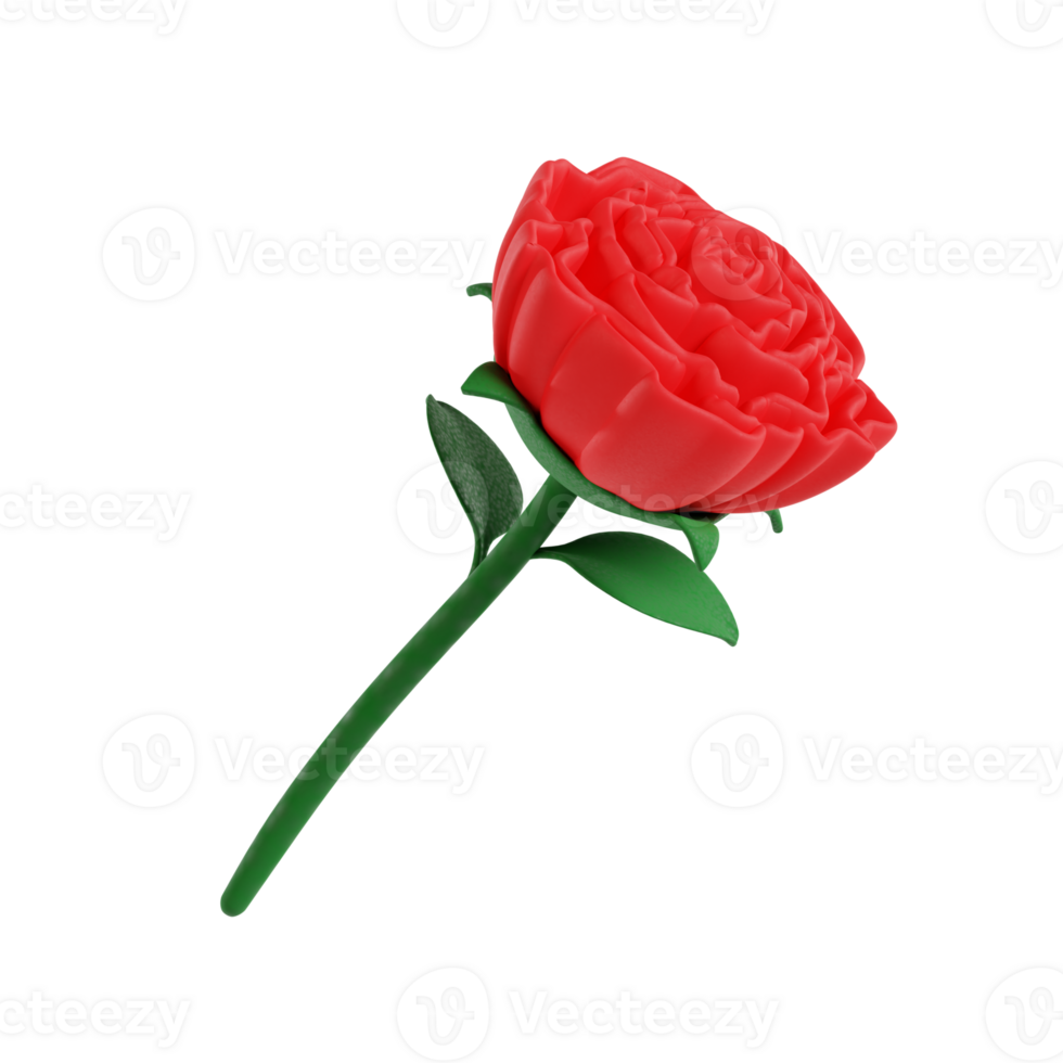 3d Red Rose Emoji png