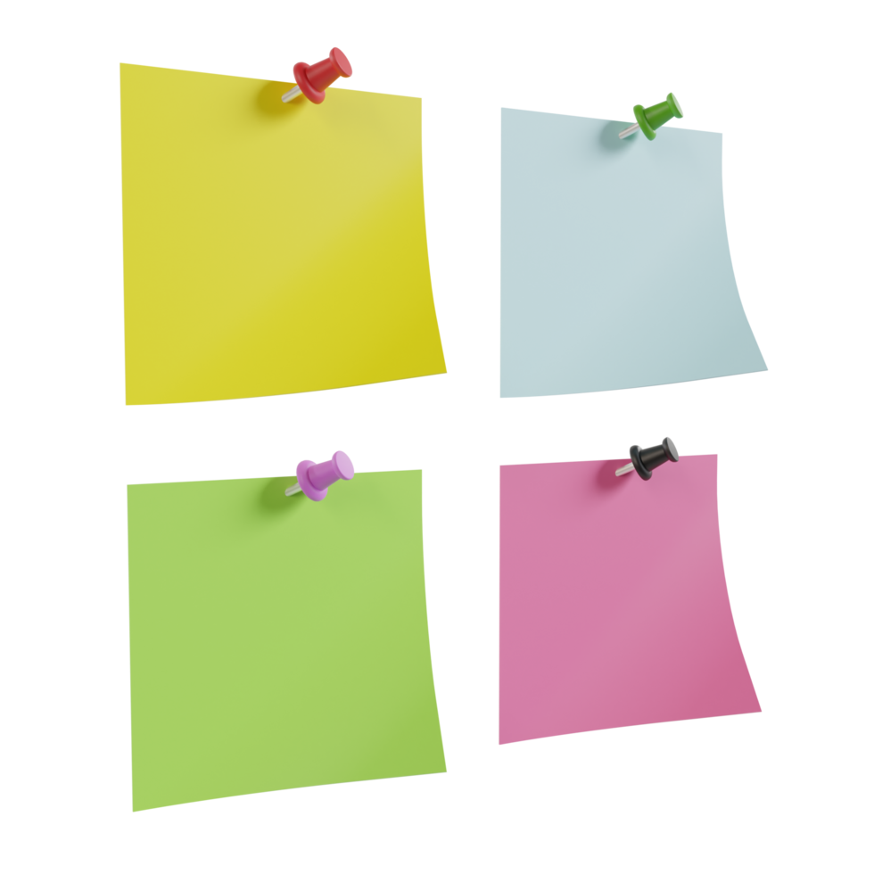 3d Sticky Notes Illustration Icon png