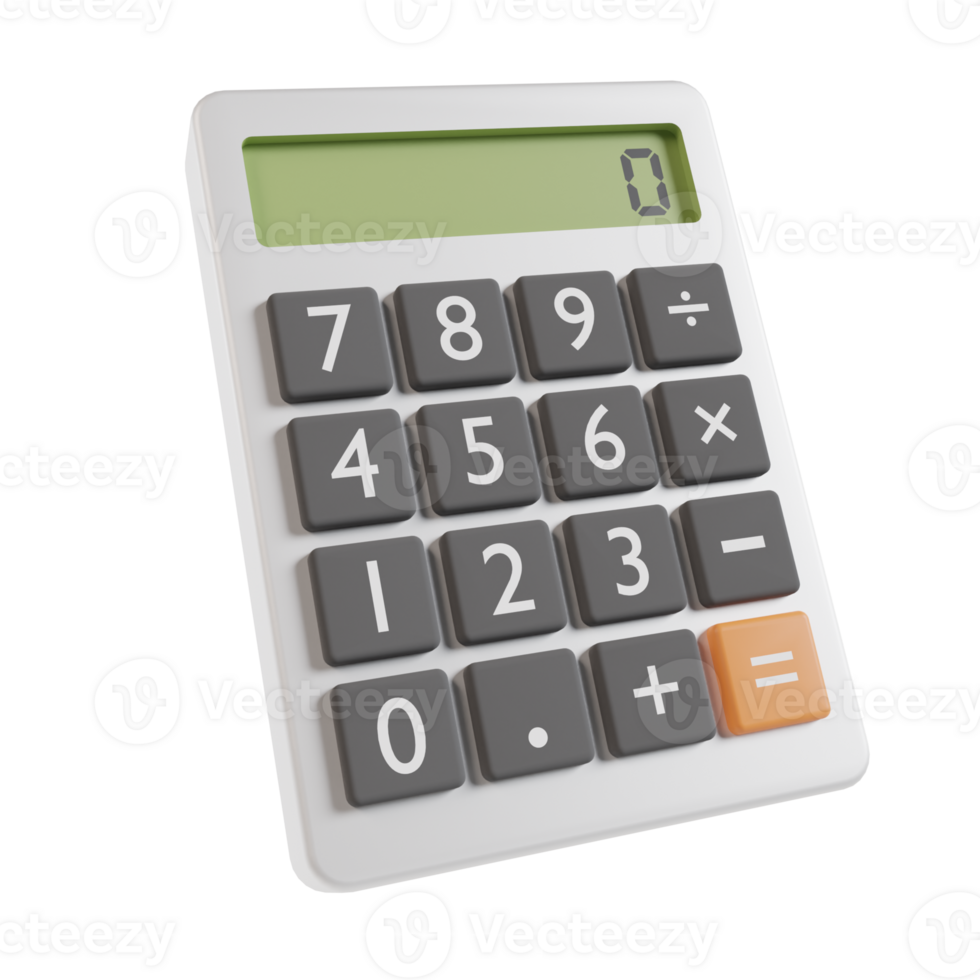 3d calculadora ilustração ícone png