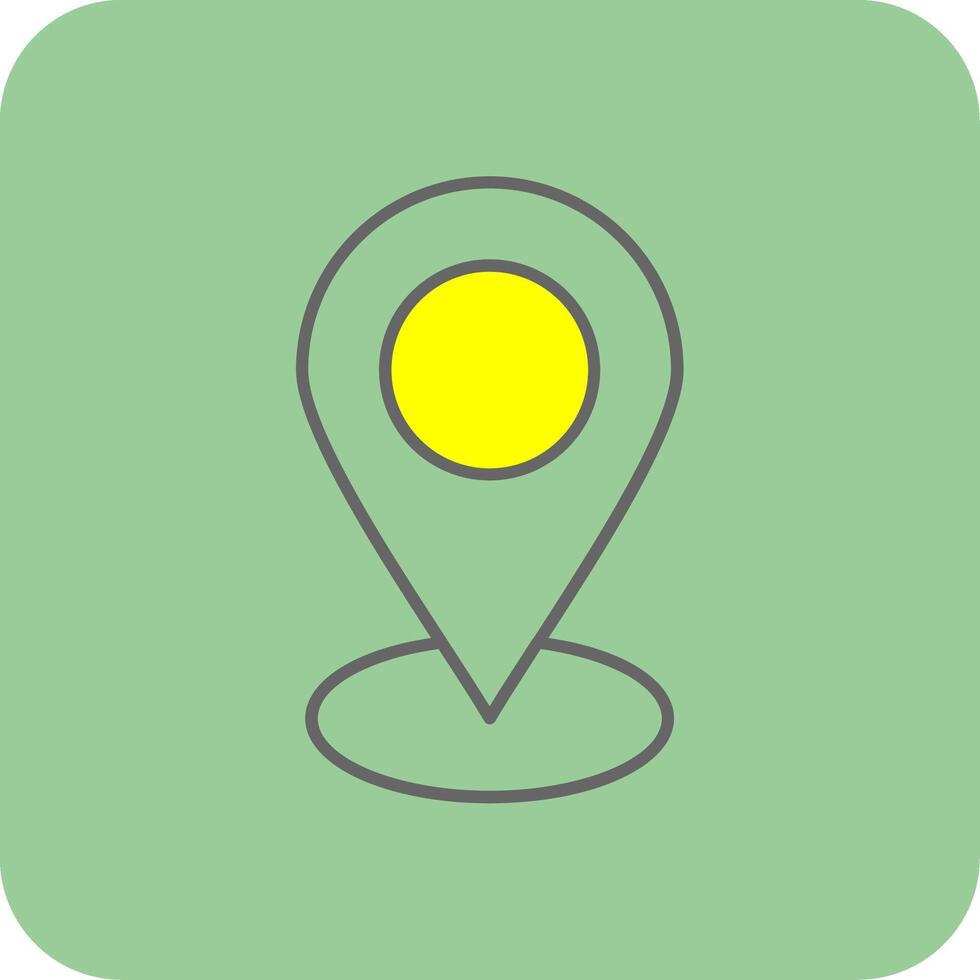 Location Filled Yellow Icon vector