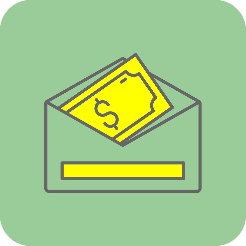 Salary Filled Yellow Icon vector