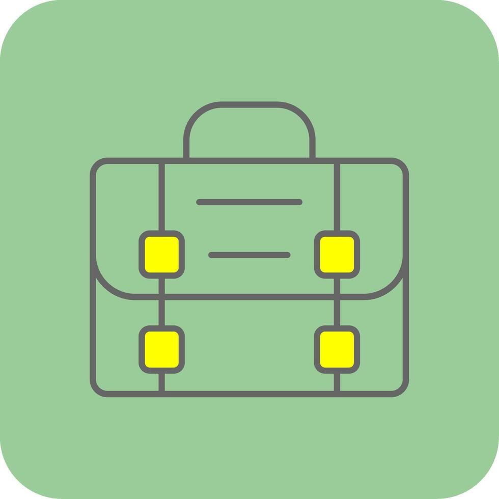 Briefcase Filled Yellow Icon vector