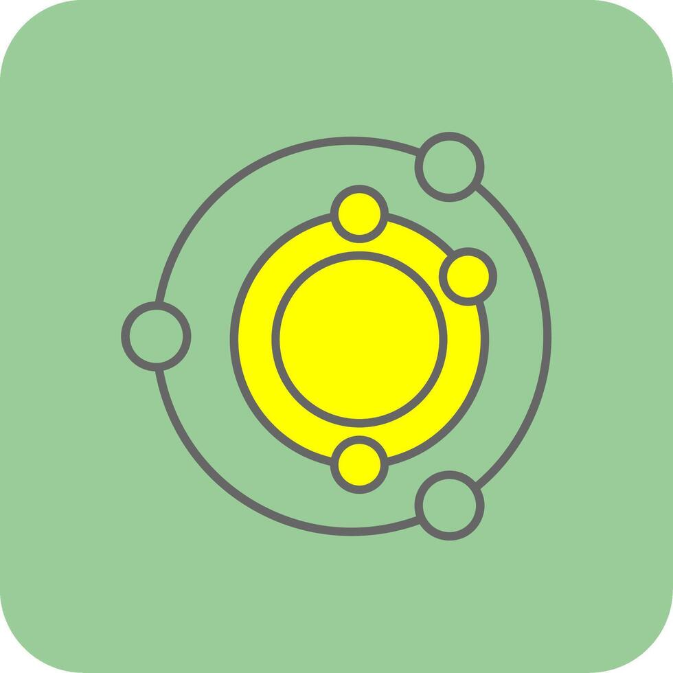 Radar Filled Yellow Icon vector