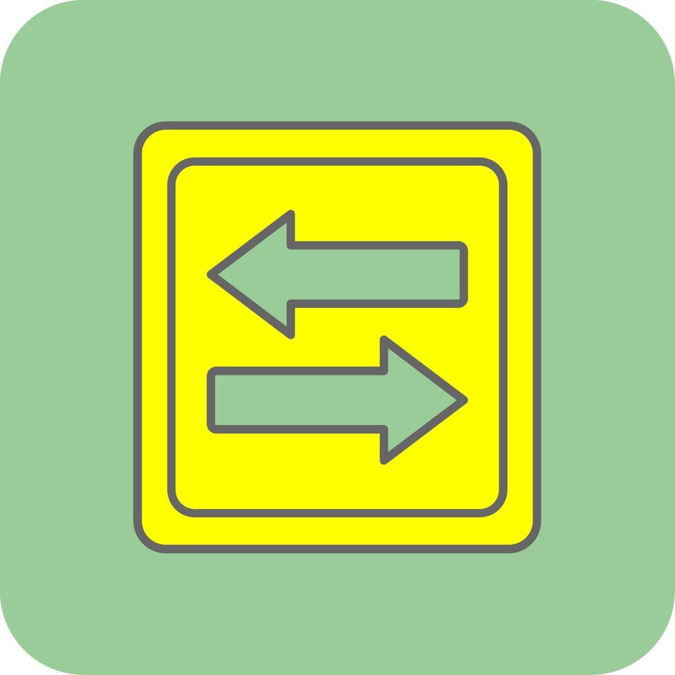 Transfer Filled Yellow Icon vector