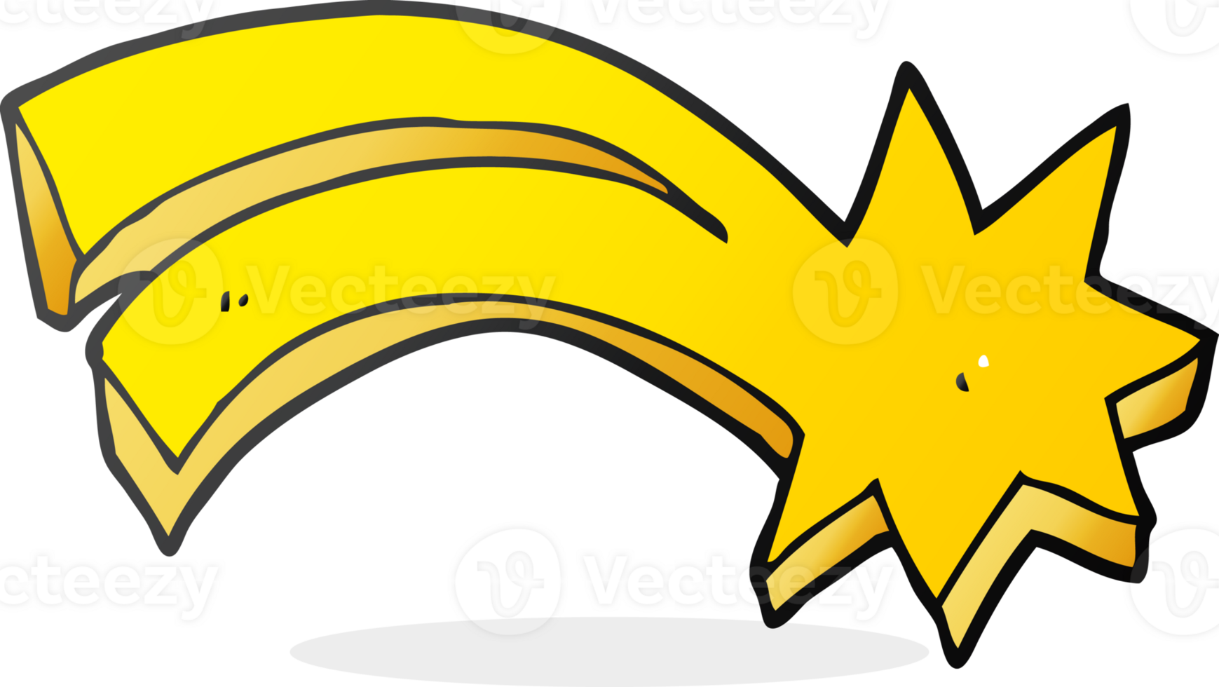 cartoon decorative shooting star png