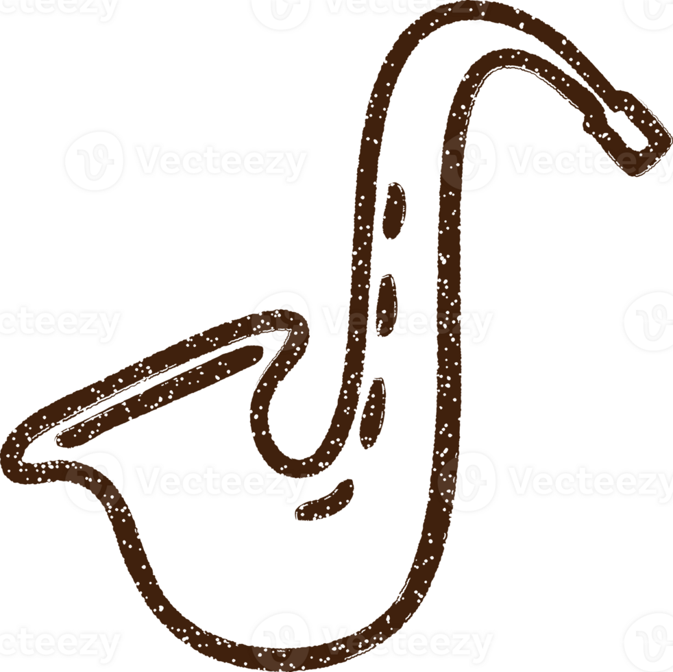 Saxophone Charcoal Drawing png