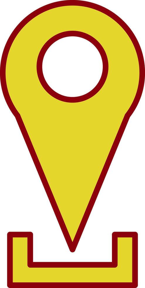 Location Pin Glyph Curve Icon vector