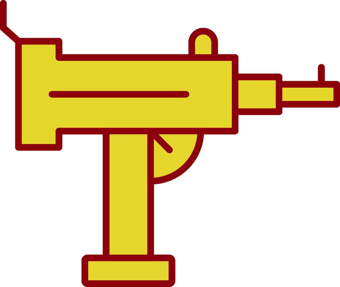 uzi glifo curva icono vector