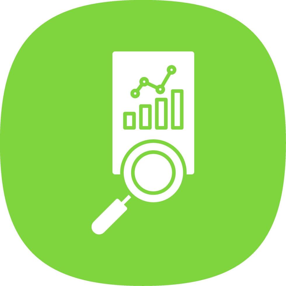 Market Analysis Glyph Curve Icon vector