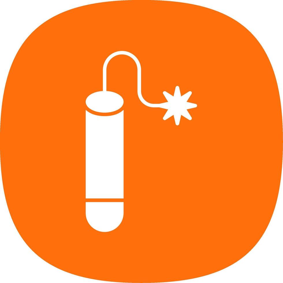 Tnt Glyph Curve Icon vector