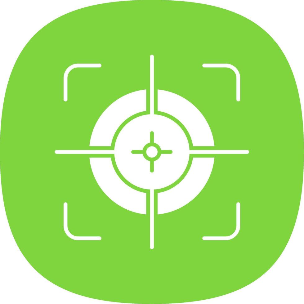 Aim Glyph Curve Icon vector