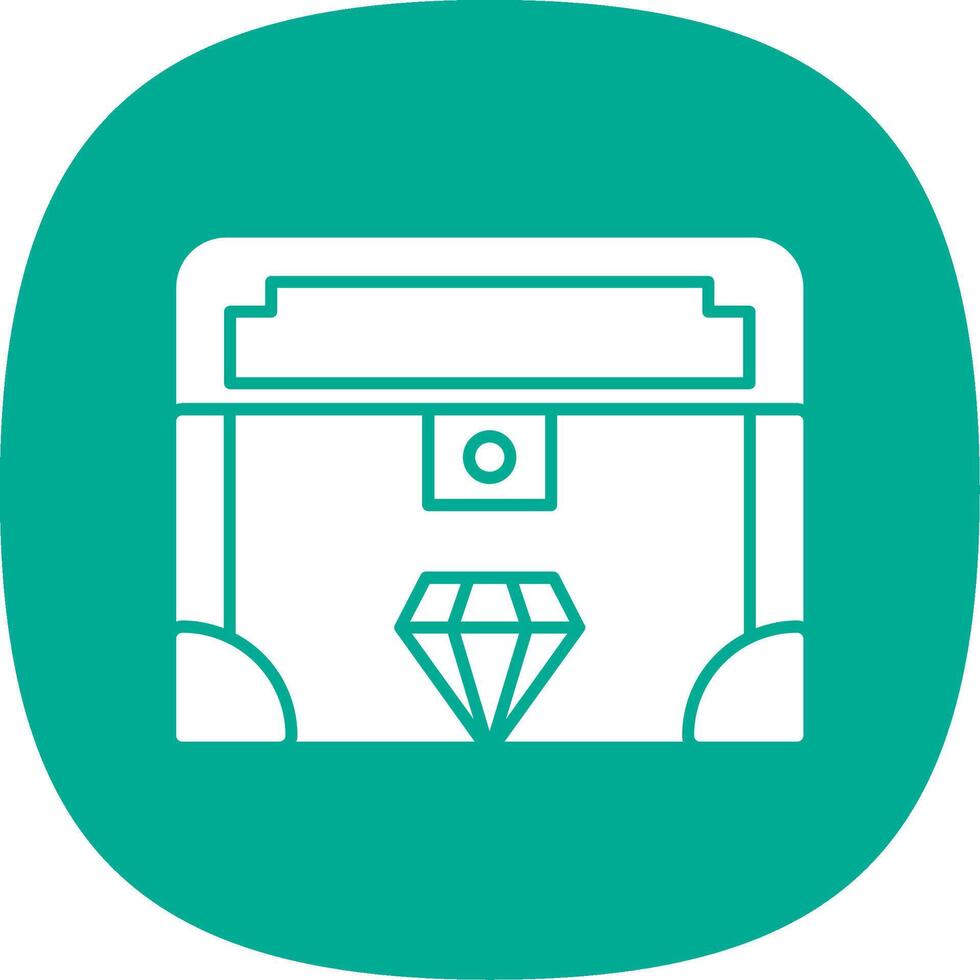 Valuable Glyph Curve Icon vector