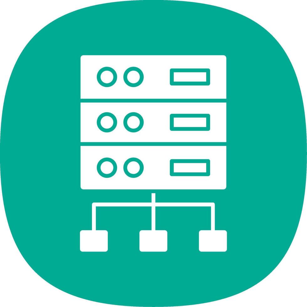 Structured Data Glyph Curve Icon vector