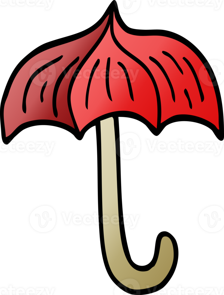 cartoon doodle open umbrella png