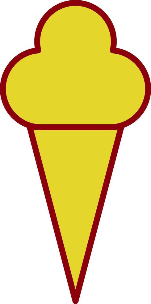 Ice Cream Glyph Curve Icon vector