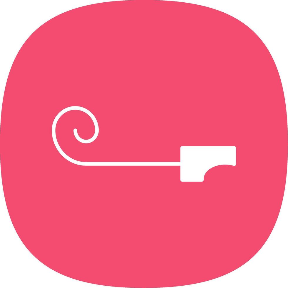 Party Blower Glyph Curve Icon vector