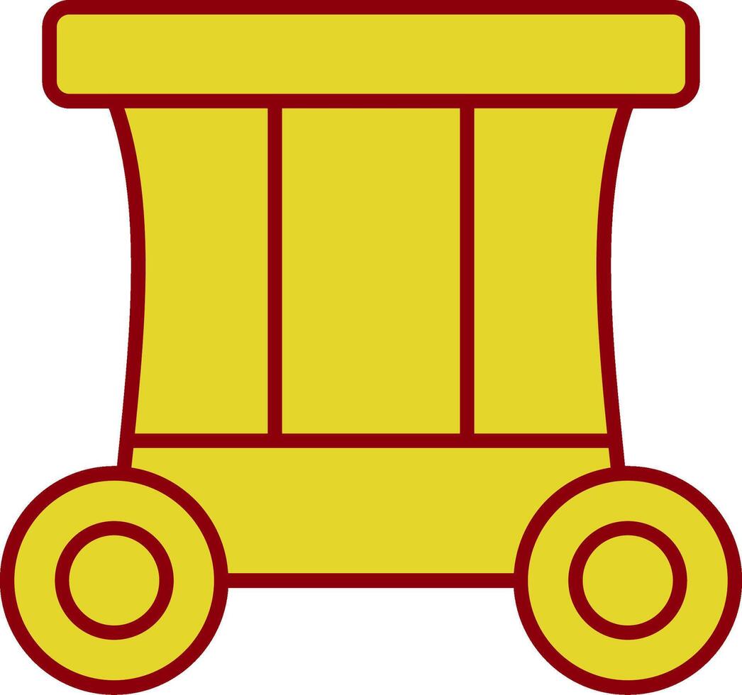 Carriage Glyph Curve Icon vector