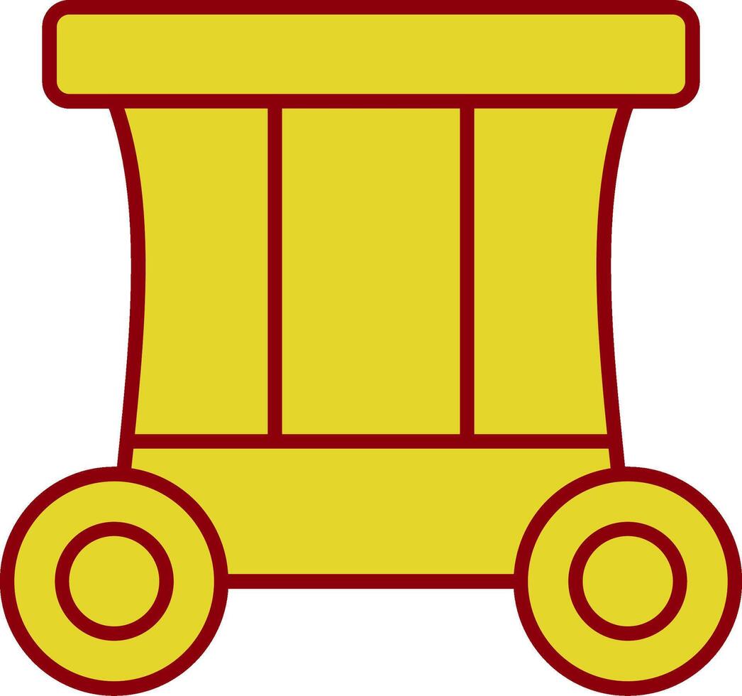 Carriage Glyph Curve Icon vector