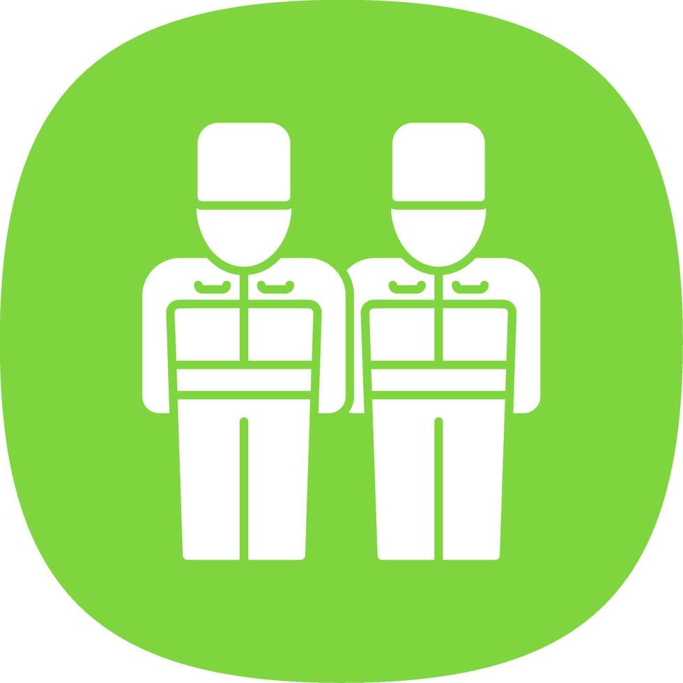 Marching Glyph Curve Icon vector