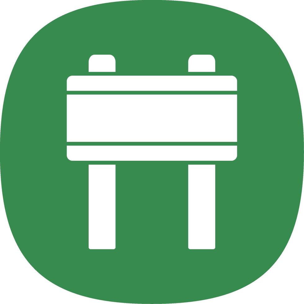 Banner Glyph Curve Icon vector