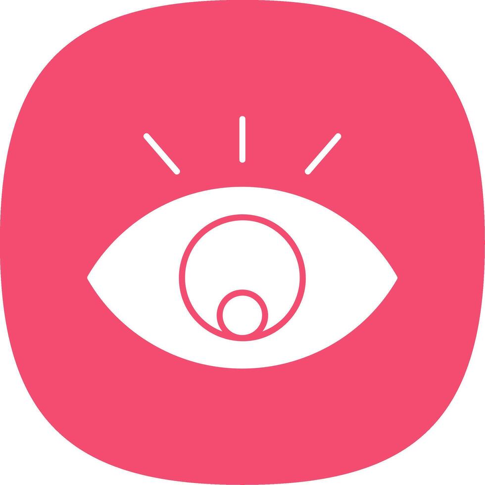 Eye Glyph Curve Icon vector