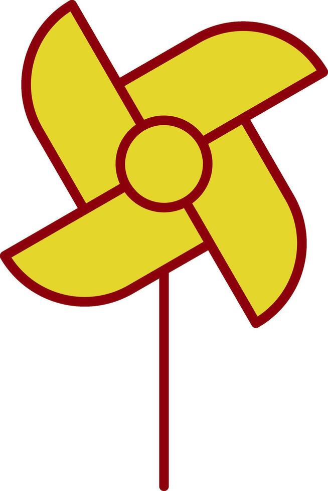 Pinwheel Glyph Curve Icon vector