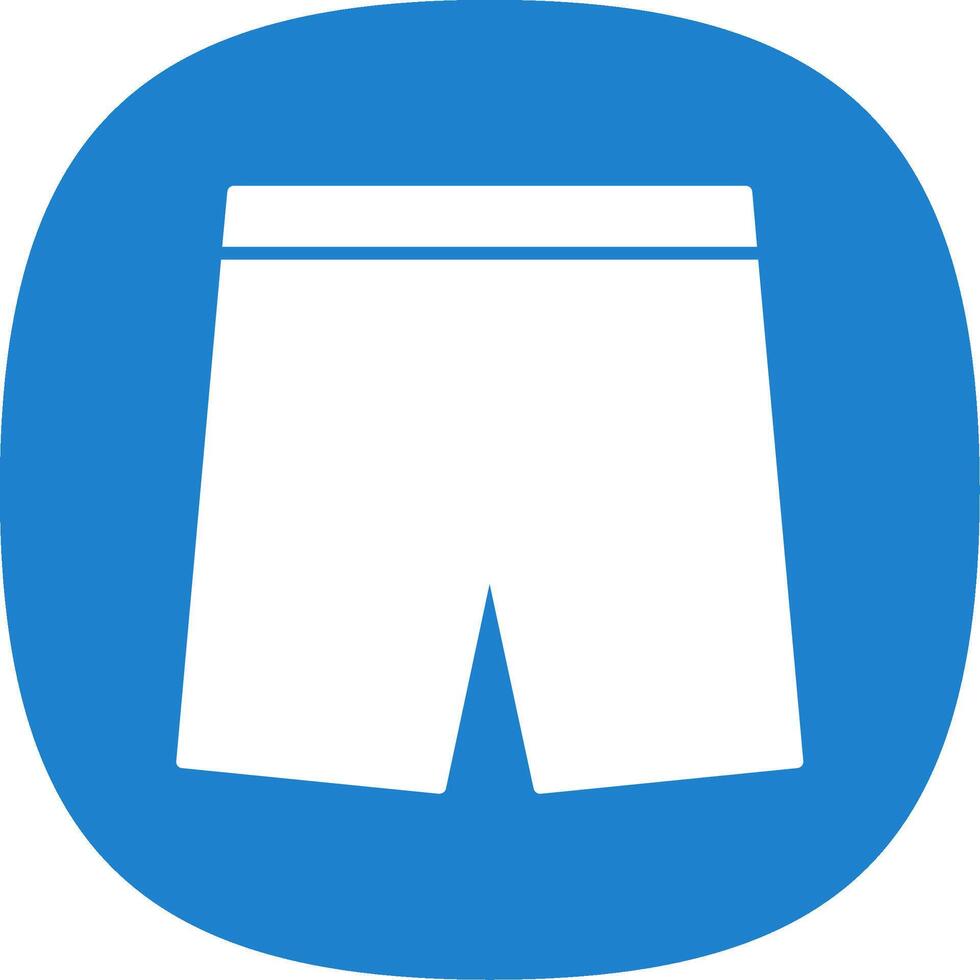 Shorts Glyph Curve Icon vector