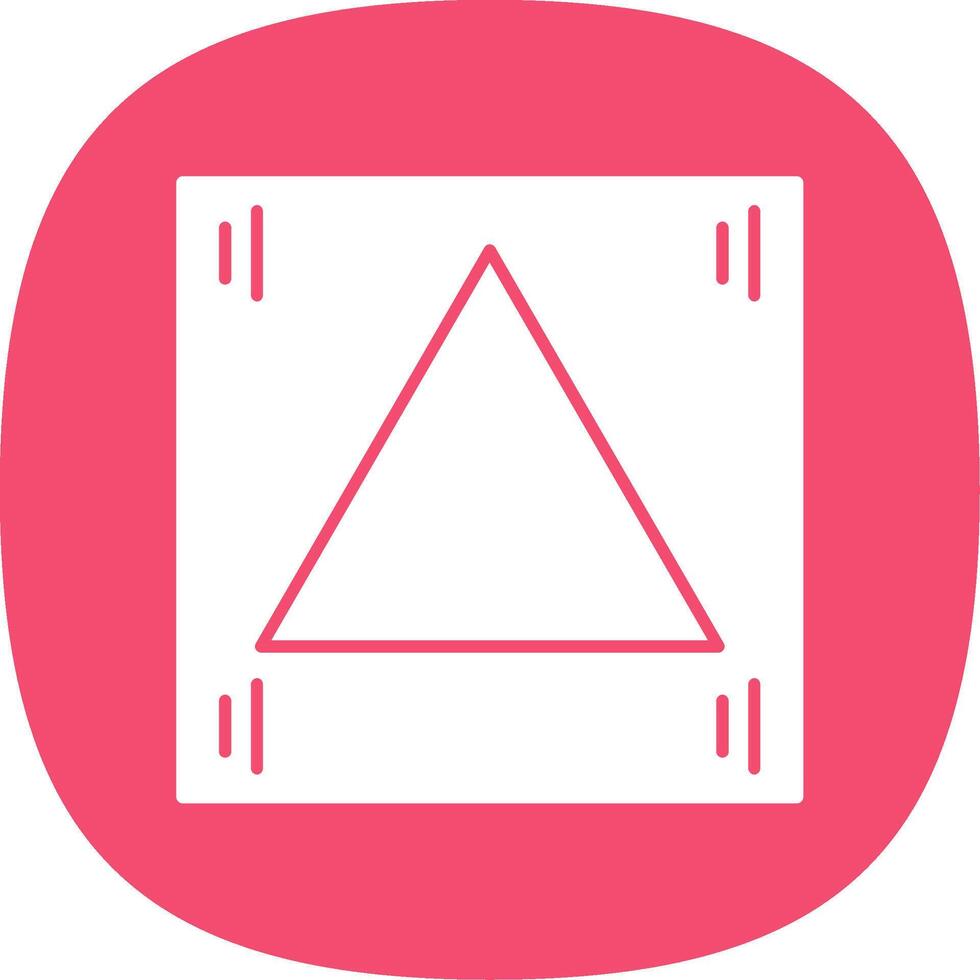 Triangle Glyph Curve Icon vector