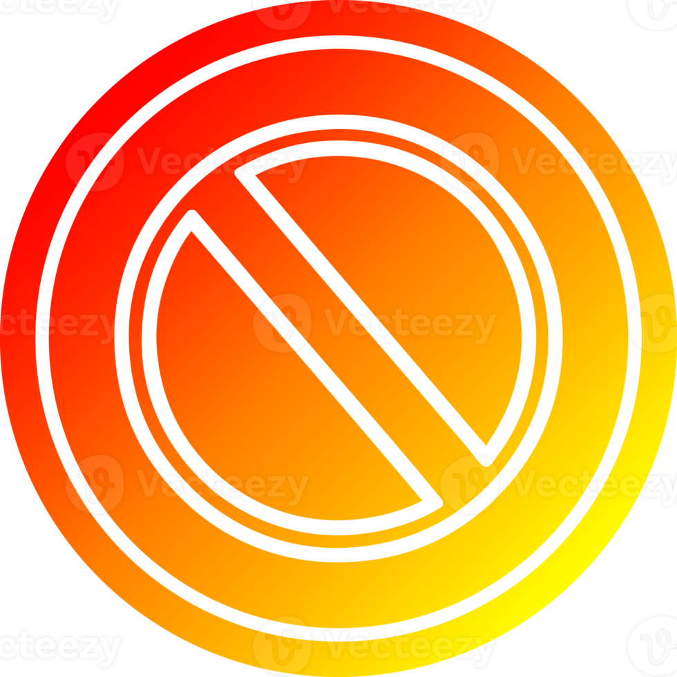 generic stop circular in hot gradient spectrum png