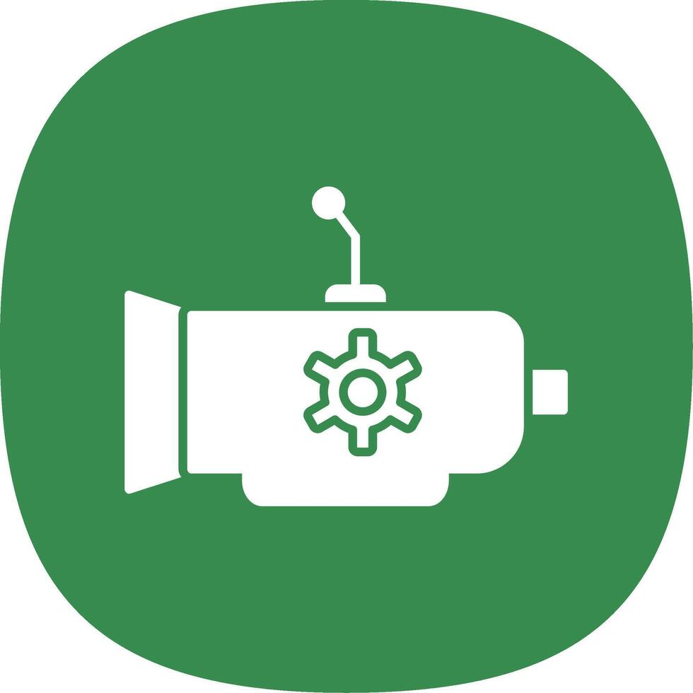 Gearbox Glyph Curve Icon vector