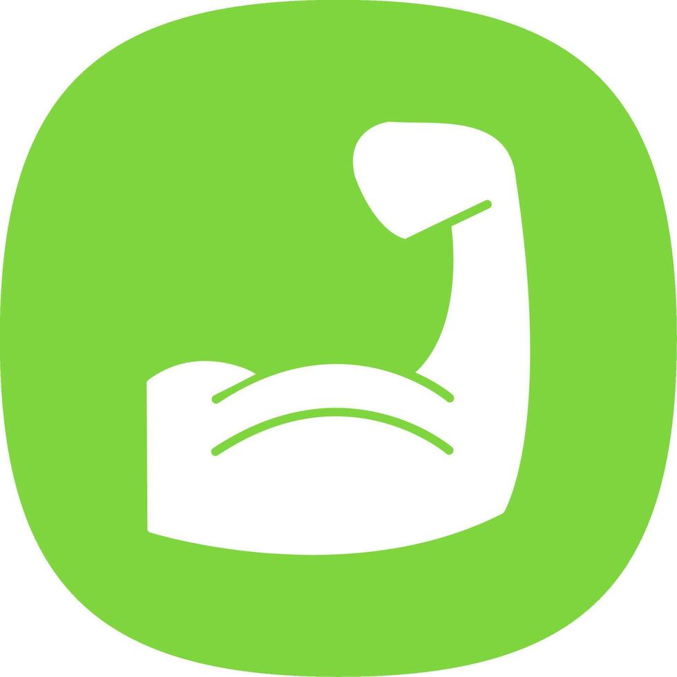Muscle Glyph Curve Icon vector