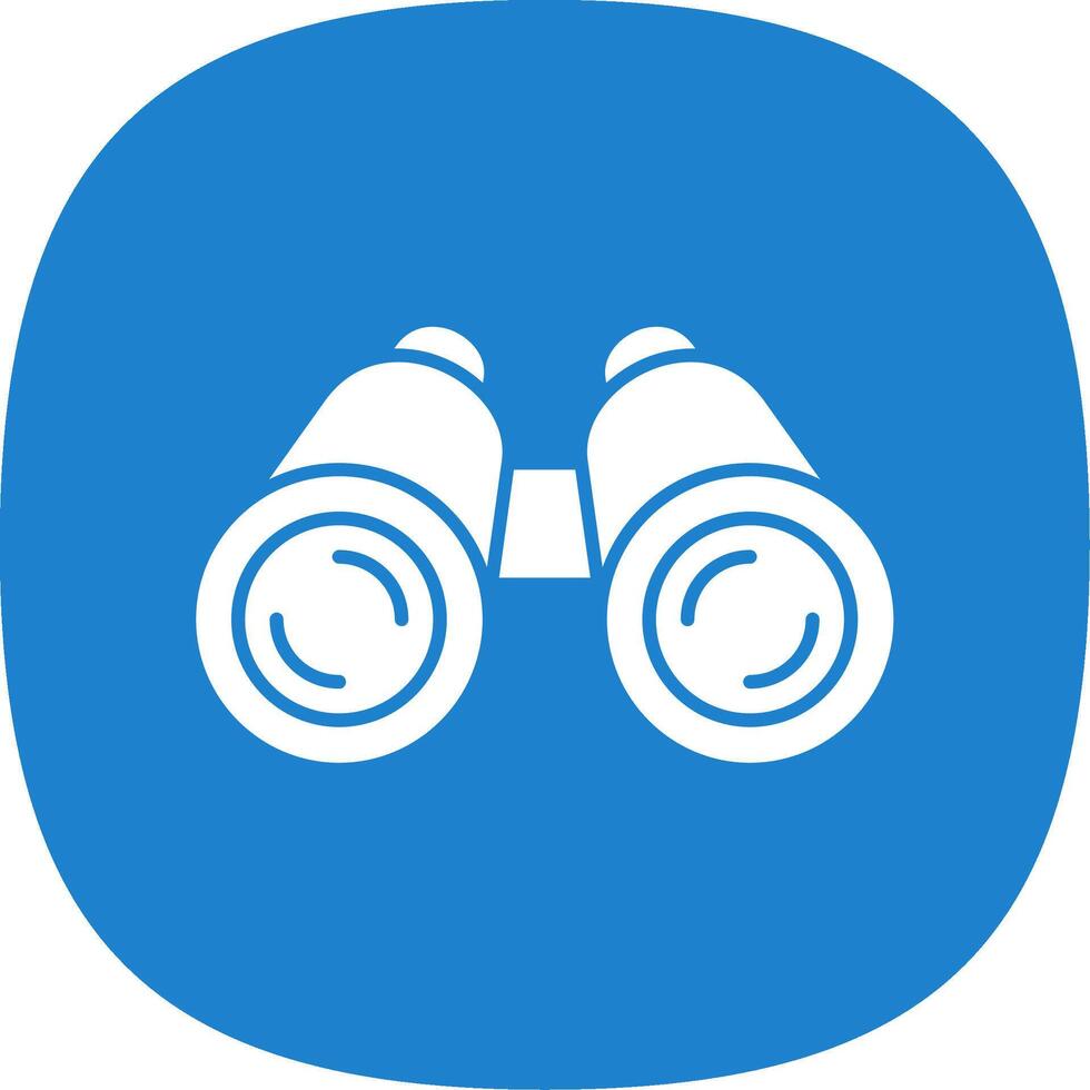 Binoculars Glyph Curve Icon vector