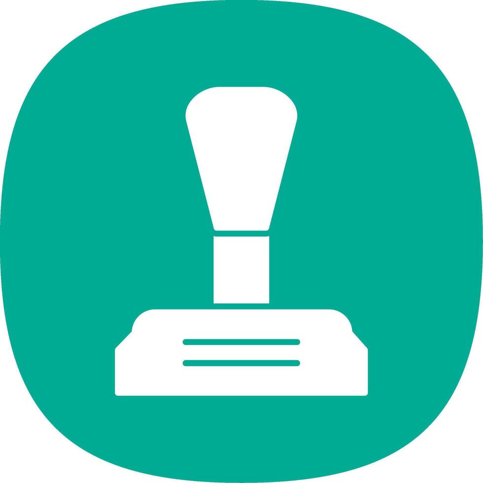 Gear Stick Glyph Curve Icon vector