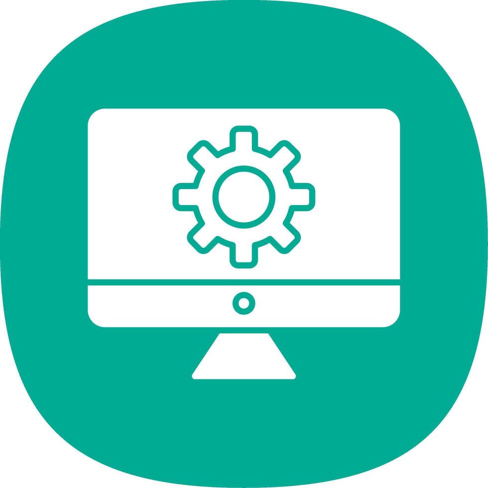System Glyph Curve Icon vector