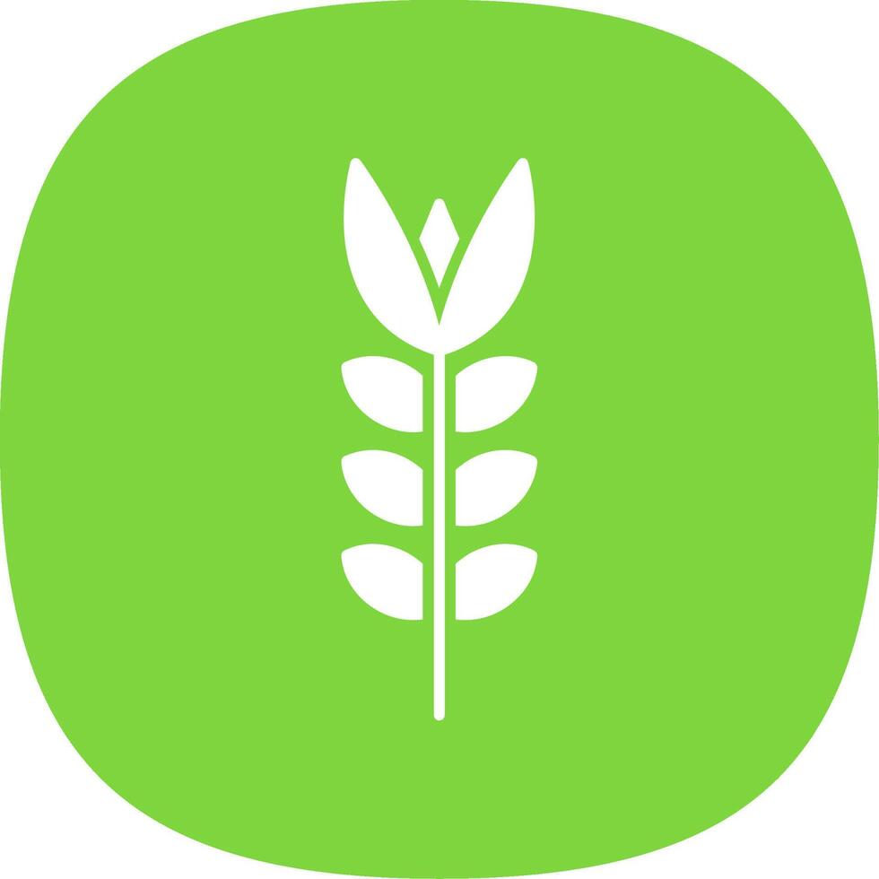 Oats Glyph Curve Icon vector
