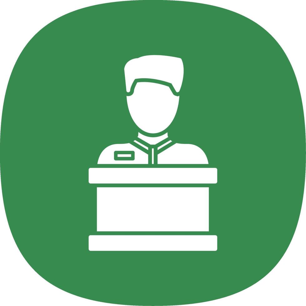 Reception Glyph Curve Icon vector