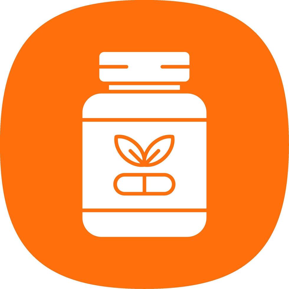 Supplements Glyph Curve Icon vector