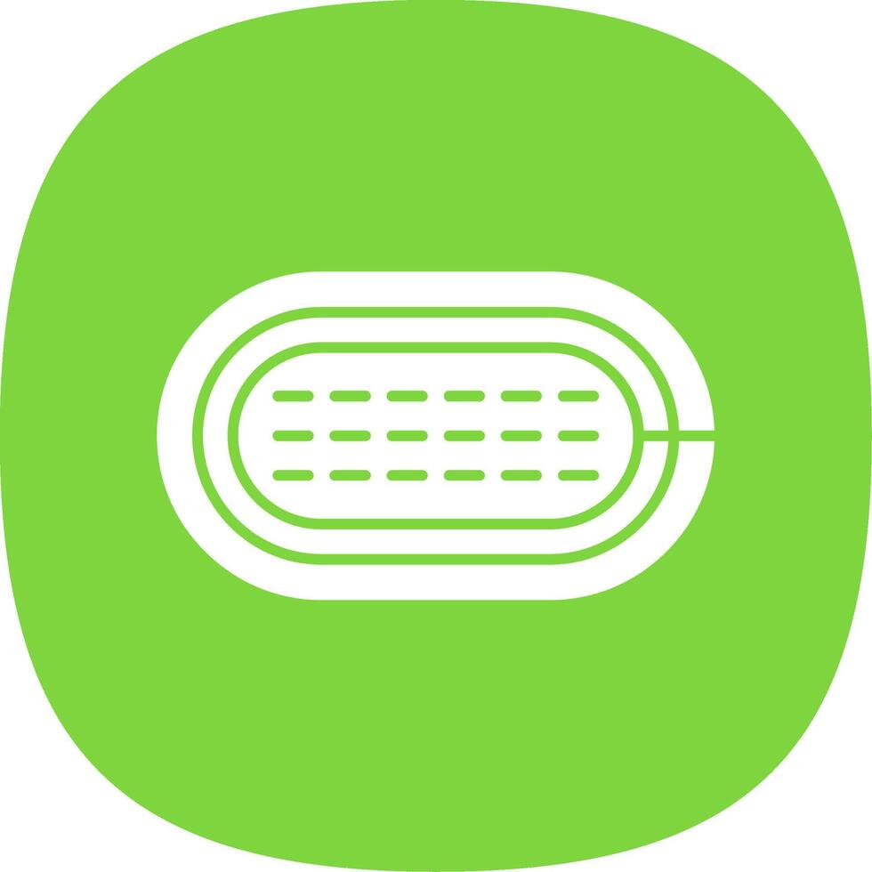 Running Track Glyph Curve Icon vector