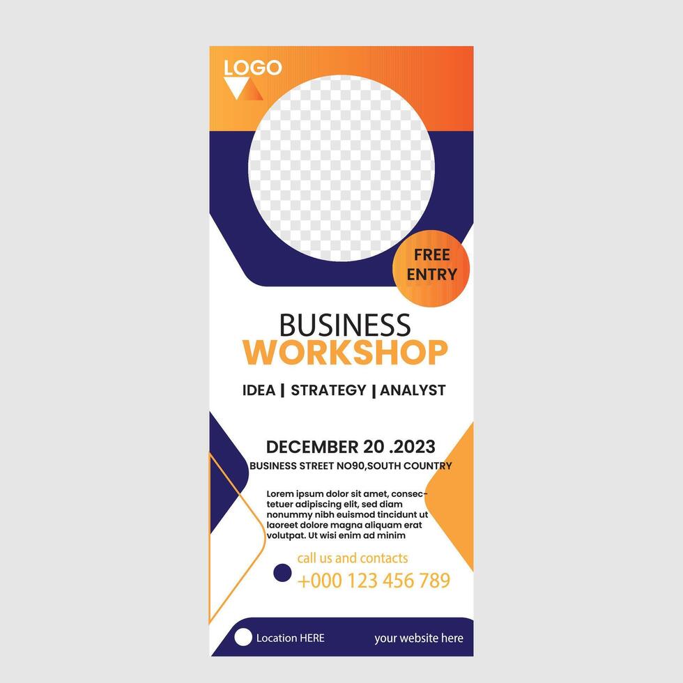 rollup banner design vector