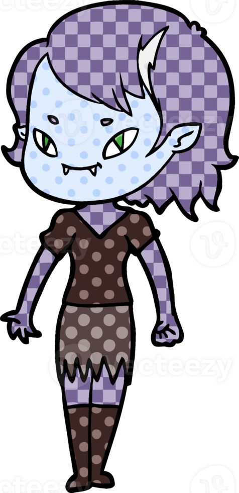 cartoon friendly vampire girl png