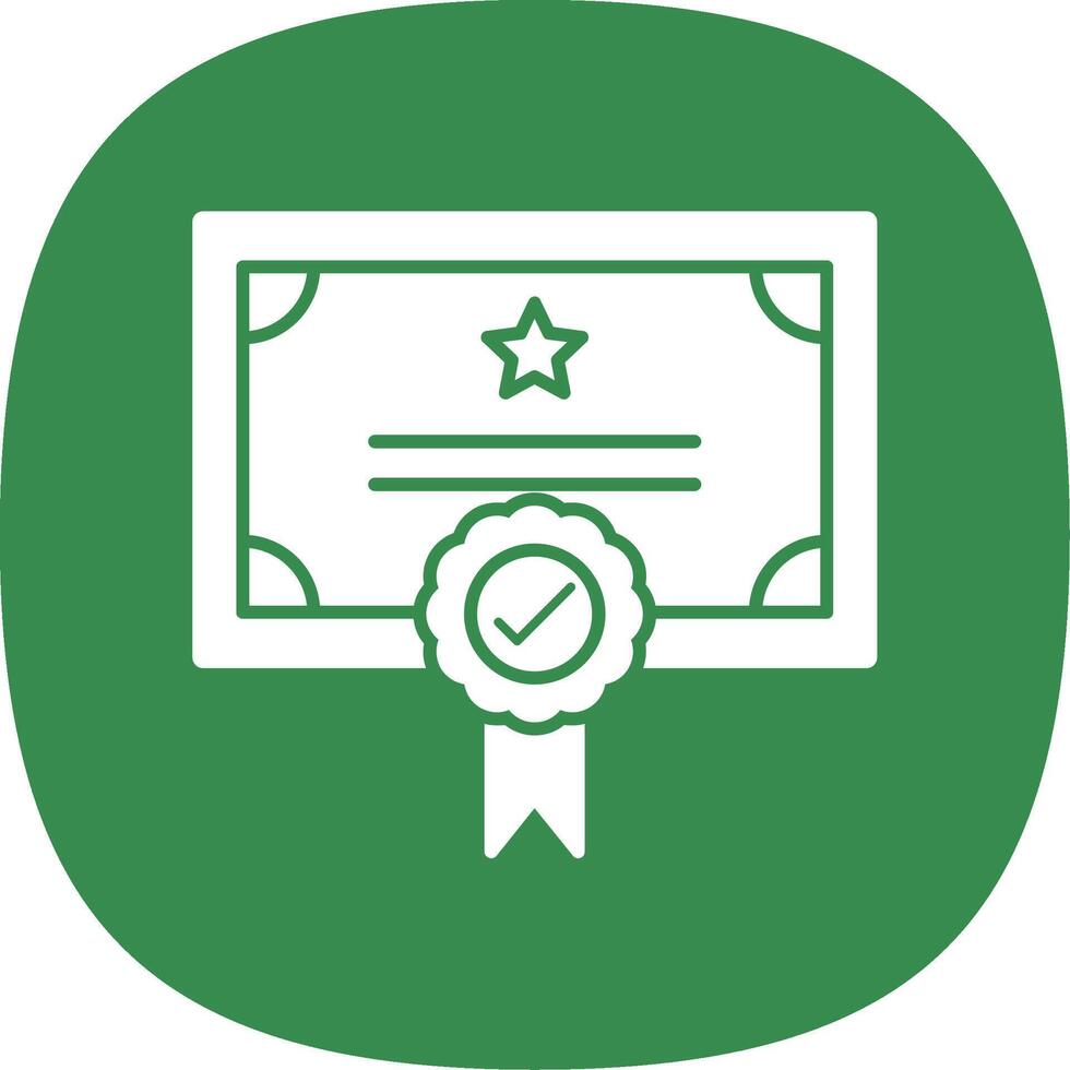 Qualify Glyph Curve Icon vector