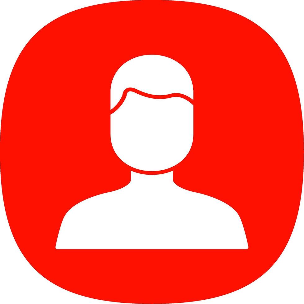 User Glyph Curve Icon vector